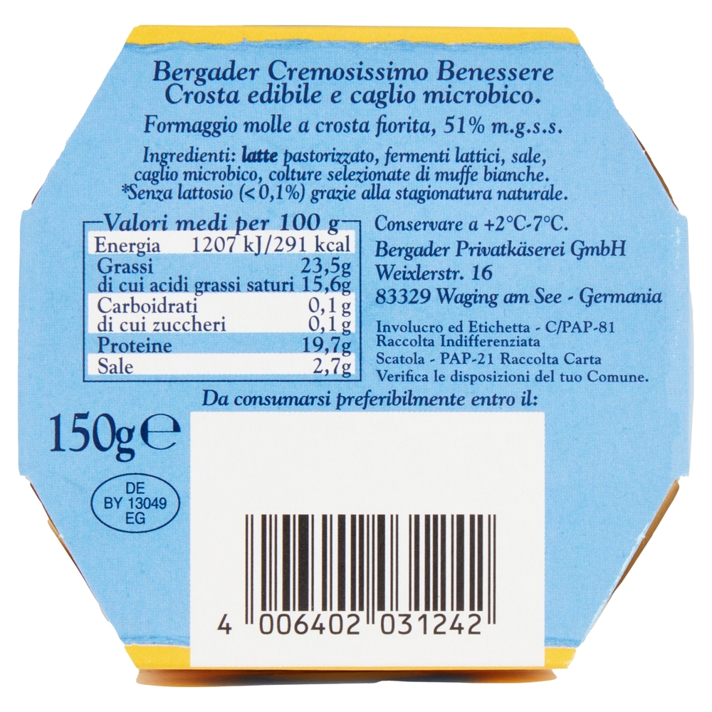 Formaggio Bergader Cremosissimo, 150 g